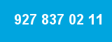 927 837 02 11 927 837 02 11